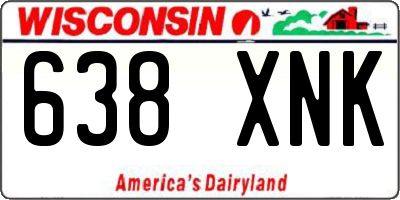 WI license plate 638XNK