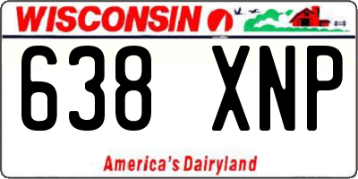 WI license plate 638XNP