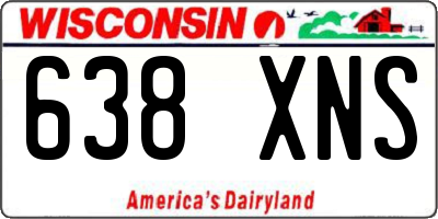 WI license plate 638XNS