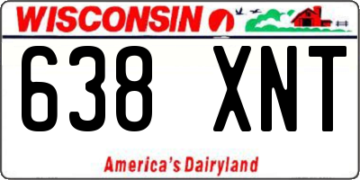 WI license plate 638XNT