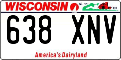 WI license plate 638XNV