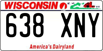 WI license plate 638XNY