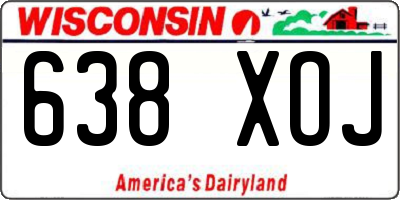 WI license plate 638XOJ