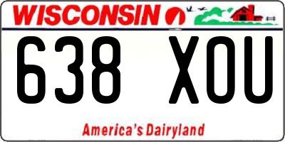WI license plate 638XOU