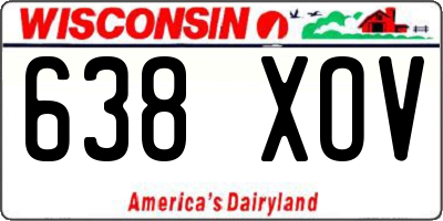 WI license plate 638XOV