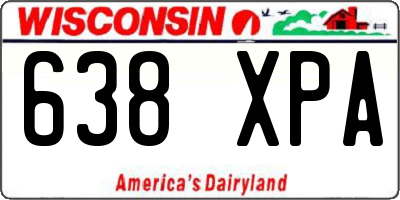 WI license plate 638XPA