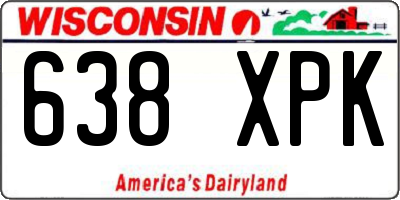 WI license plate 638XPK