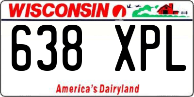 WI license plate 638XPL