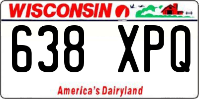WI license plate 638XPQ