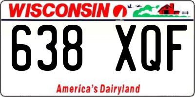 WI license plate 638XQF