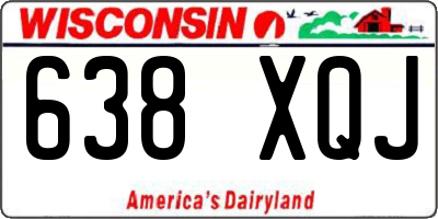 WI license plate 638XQJ