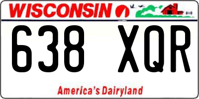 WI license plate 638XQR