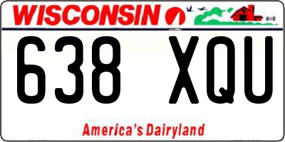 WI license plate 638XQU
