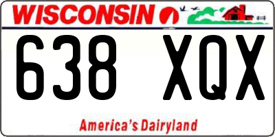WI license plate 638XQX