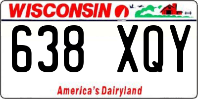WI license plate 638XQY