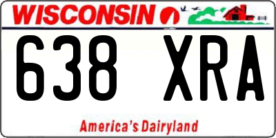 WI license plate 638XRA