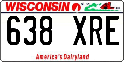 WI license plate 638XRE