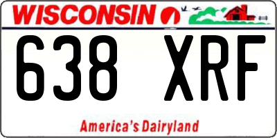 WI license plate 638XRF