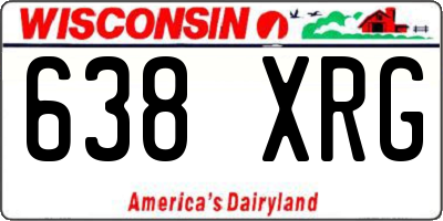 WI license plate 638XRG