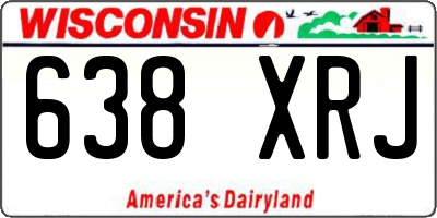 WI license plate 638XRJ