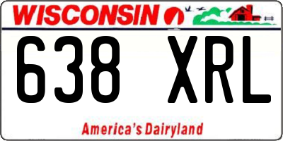 WI license plate 638XRL