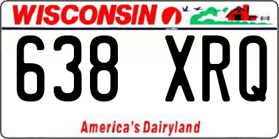 WI license plate 638XRQ