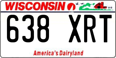 WI license plate 638XRT