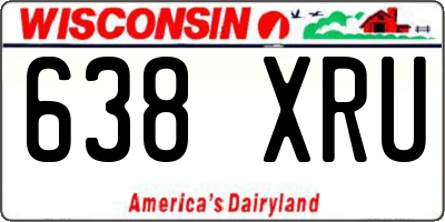 WI license plate 638XRU