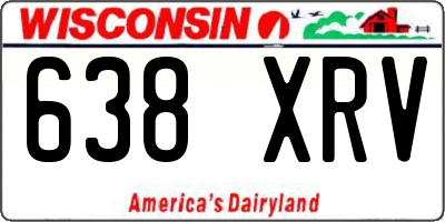 WI license plate 638XRV