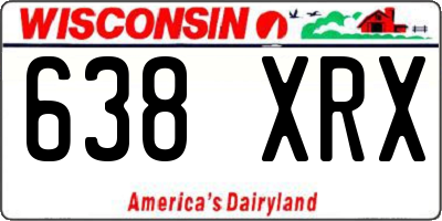 WI license plate 638XRX