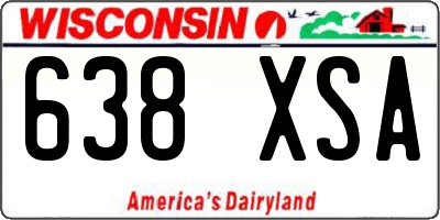 WI license plate 638XSA
