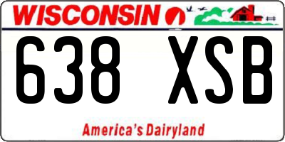 WI license plate 638XSB