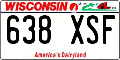 WI license plate 638XSF