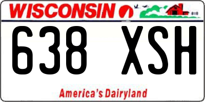 WI license plate 638XSH