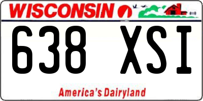 WI license plate 638XSI