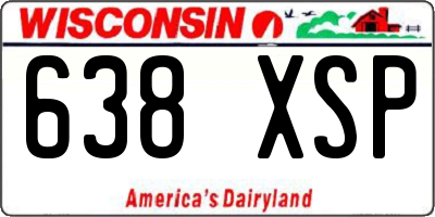 WI license plate 638XSP