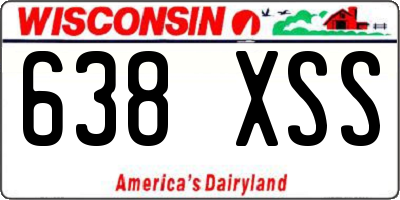 WI license plate 638XSS
