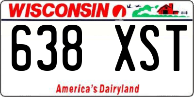 WI license plate 638XST