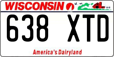 WI license plate 638XTD