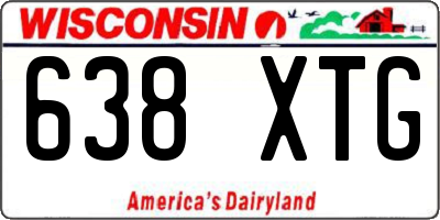 WI license plate 638XTG