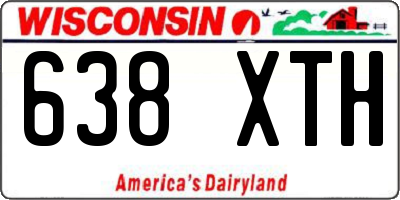 WI license plate 638XTH