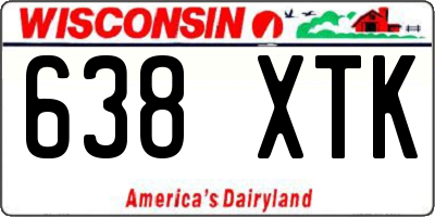 WI license plate 638XTK