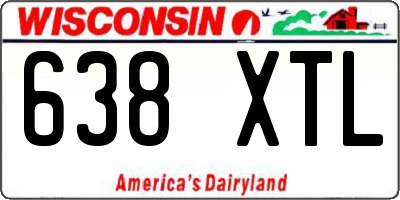 WI license plate 638XTL