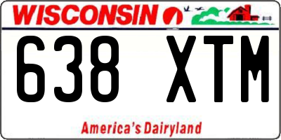 WI license plate 638XTM