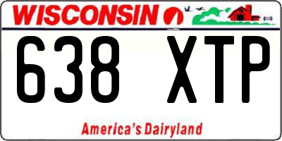WI license plate 638XTP