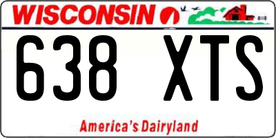 WI license plate 638XTS