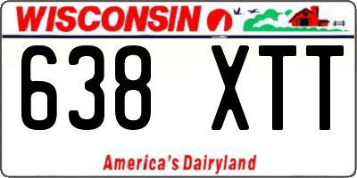 WI license plate 638XTT