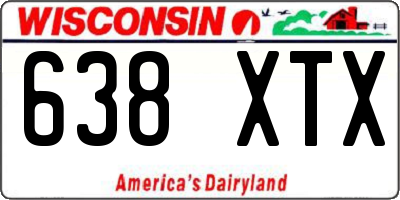 WI license plate 638XTX