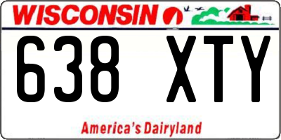 WI license plate 638XTY