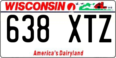 WI license plate 638XTZ